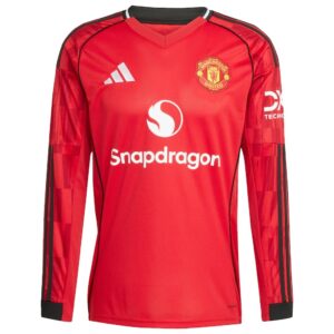 Manchester Unite Men's 25/26 Fan Home Long Sleeve Jersey